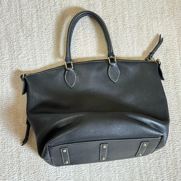 dooney & bourke pebble grain double pocket satchel - Picture 2 of 9